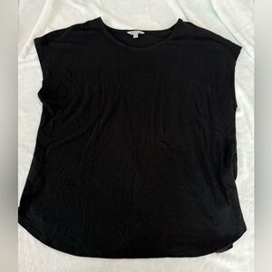 ORVIS Black Slit Sides Cap Sleeves Top XL Women’s